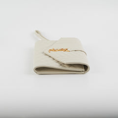 Saint Laurent Evelope Flap Pouch Cream