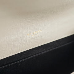 Saint Laurent Evelope Flap Pouch Cream