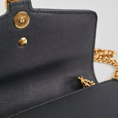 Gucci Supermini Sylvie Chain Bag Black