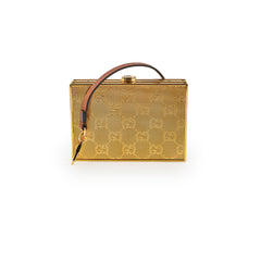 Gucci Gold Monogram Clutch