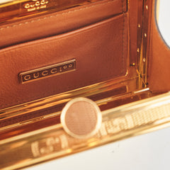 Gucci Gold Monogram Clutch