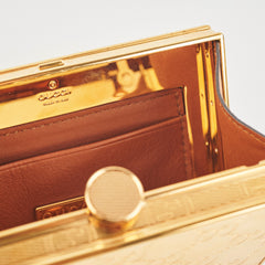 Gucci Gold Monogram Clutch