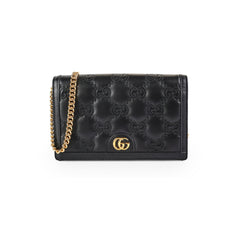 Gucci GG Matelasse Chain Wallet Black