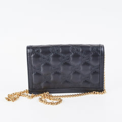 Gucci GG Matelasse Chain Wallet Black