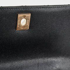 Chanel Small Coco Handle Caviar Black
