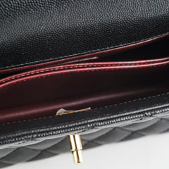 Chanel Small Coco Handle Caviar Black