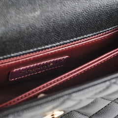 Chanel Small Coco Handle Caviar Black