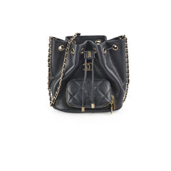 Chanel Drawstring Bucket Caviar Black
