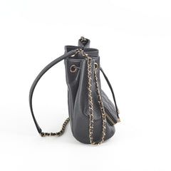 Chanel Drawstring Bucket Caviar Black