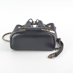 Chanel Drawstring Bucket Caviar Black
