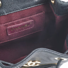 Chanel Drawstring Bucket Caviar Black
