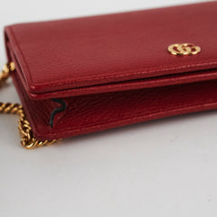 Gucci Red Wallet On Chain Woc