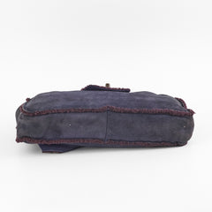 Chanel Vintage Suede Tote Navy