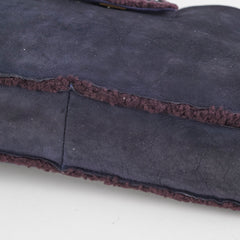 Chanel Vintage Suede Tote Navy