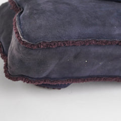 Chanel Vintage Suede Tote Navy