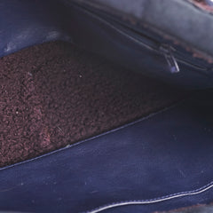 Chanel Vintage Suede Tote Navy