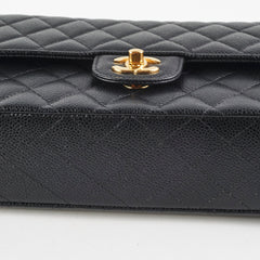 Chanel Caviar Medium/Large Double Classic Flap Black 2022