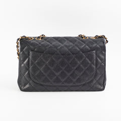 Chanel Jumbo Classic Single Flap Caviar Black