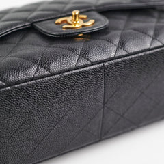 Chanel Jumbo Classic Single Flap Caviar Black