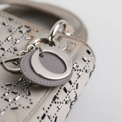 Christian Dior Mini Lady Dior Satin Grey Crystal