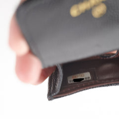 Chanel Quilted Caviar Airpod Case Black