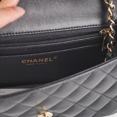 Chanel Mini Rectangular Lambskin Black Crossbody Bag