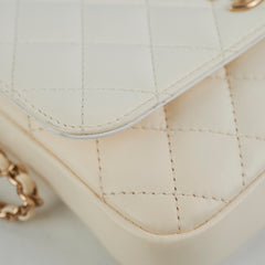 Chanel Two Colour Side - Packs Bag White/Black