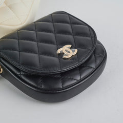 Chanel Two Colour Side - Packs Bag White/Black