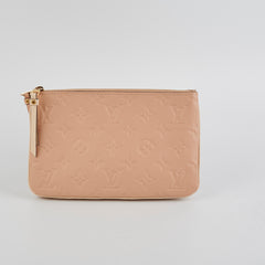 Louis Vuitton Double Zip Pochette Beige/Cream