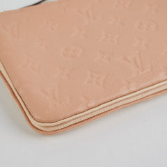 Louis Vuitton Double Zip Pochette Beige/Cream