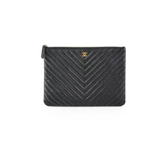 Chanel Large O Case Goatskin? Black