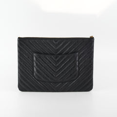 Chanel Large O Case Goatskin Black