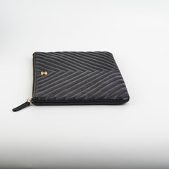 Chanel Large O Case Goatskin Black
