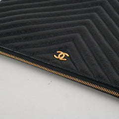 Chanel Large O Case Goatskin? Black