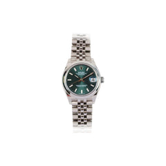 Rolex Watch Datejust 31mm Stainless Steel Smooth Bezel Mint Green Index Dial