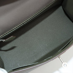 Hermes Special Order Kelly 28 Epsom Etain/Vert Fonce Stamp Y (2020)