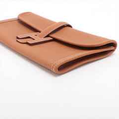Hermes Jige Clutch Gold