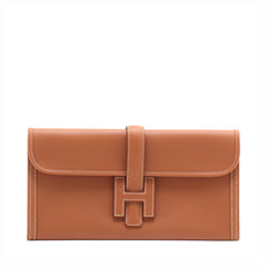Hermes Jige Clutch Gold