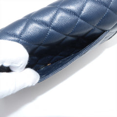 Chanel Caviar Wallet On Chain WOC Navy (microchipped)