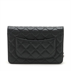 Chanel Caviar Black Wallet on Chain WOC