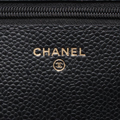 Chanel Caviar Wallet On Chain WOC Black (microchipped)
