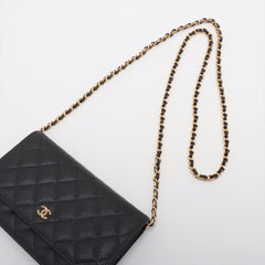 Chanel Caviar Wallet On Chain WOC Black (microchipped)