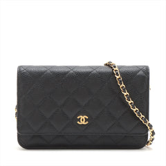 Chanel Caviar Wallet On Chain WOC Black (microchipped)