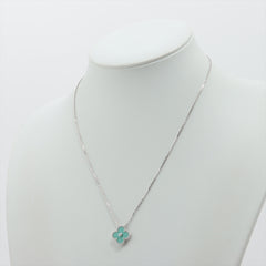 Van Cleef & Arpels Vintage Alhambra Holiday Blue Porcelain 2022 diamond Necklace