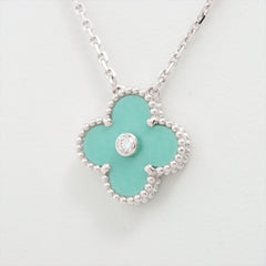 Van Cleef & Arpels Vintage Alhambra Holiday Blue Porcelain 2022 diamond Necklace