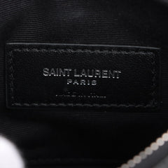 Saint Laurent Black Grained Leather Pouch