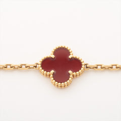 Van Cleef & Arpels Vintage Alhambra 5 Motifs Carnelian Bracelet