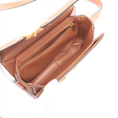 Celine Triomphe Teen Bag in Triomphe Canvas and Calfskin