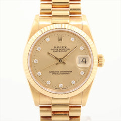 Rolex Datejust 31mm with Diamond Dial Gold