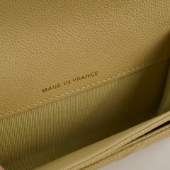 Chanel CC Caviar Cardholder Yellow/Green Undertone (Microchipped)